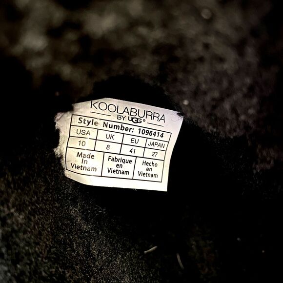 Koolaburra by Ugg Isana Ankle Bootie Black‎ Suede Sheepskin Women's Size 10 - Picture 7 of 7